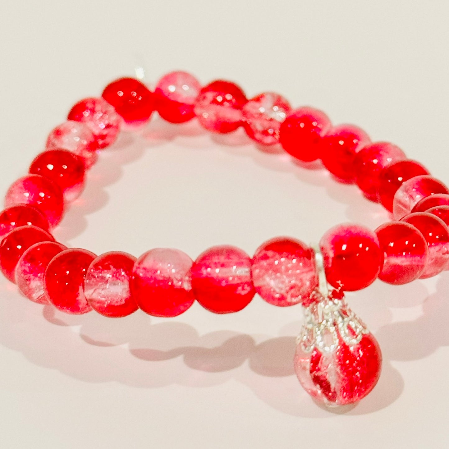 Crackled Glass Beaded Bracelet