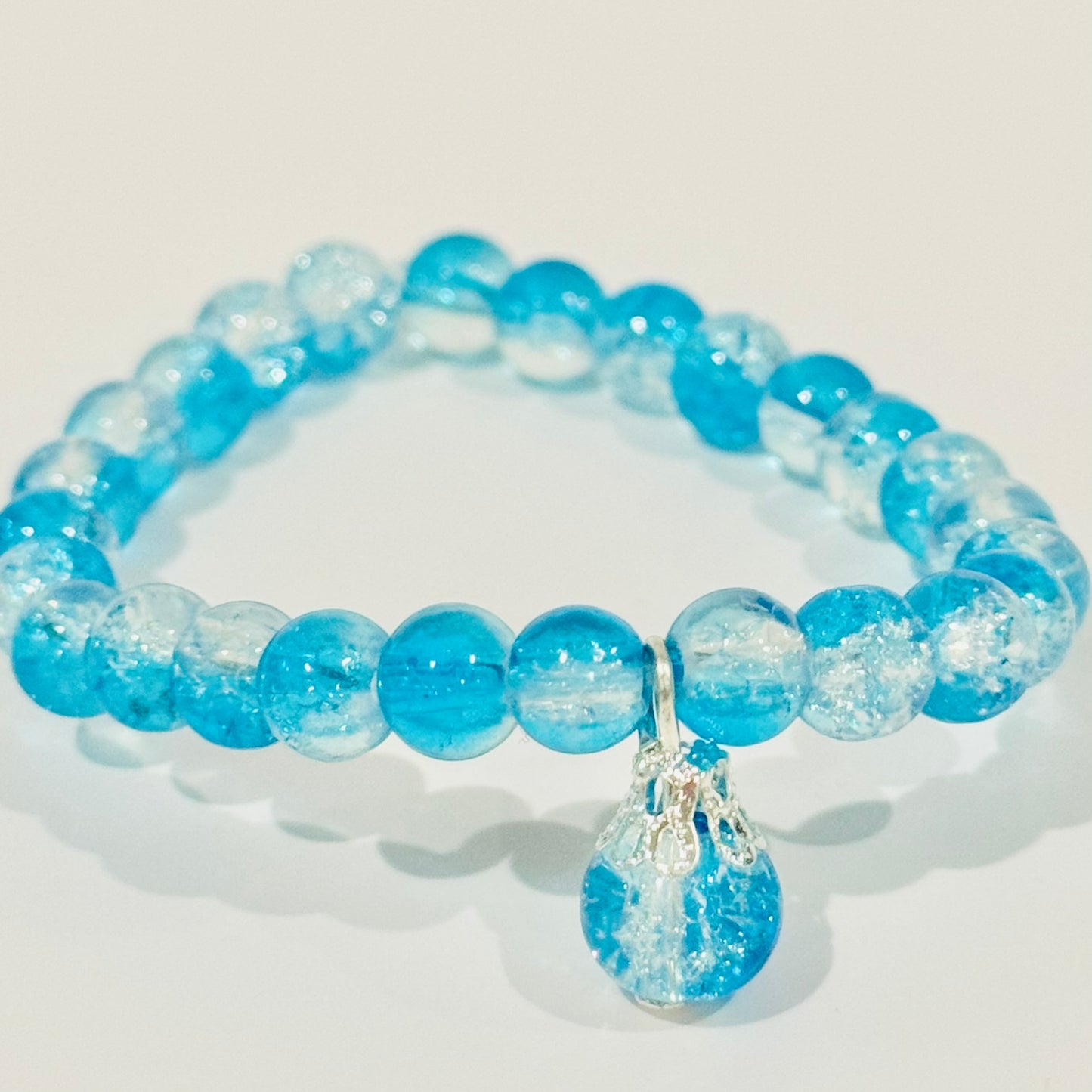 Crackled Glass Beaded Bracelet