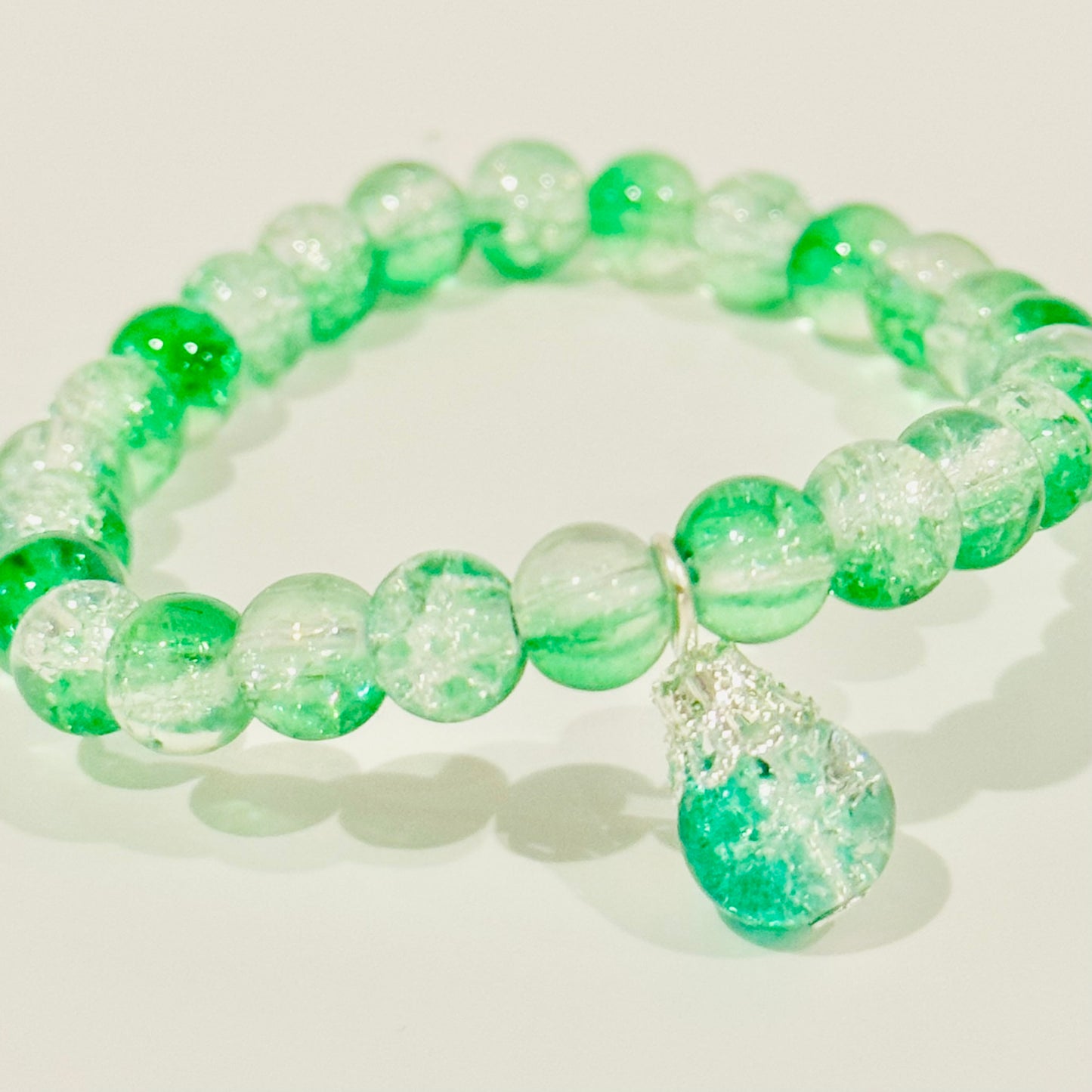 Crackled Glass Beaded Bracelet