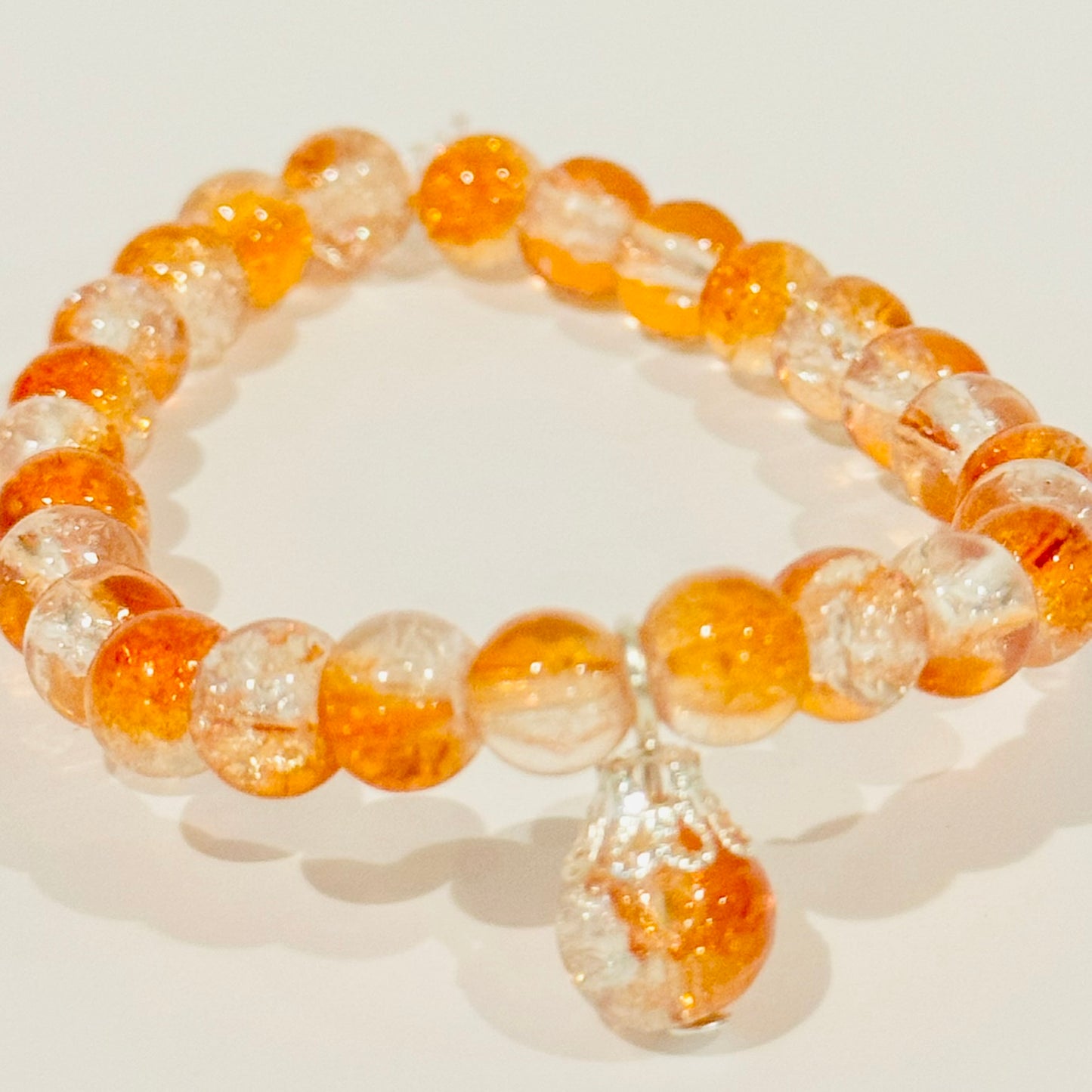 Crackled Glass Beaded Bracelet