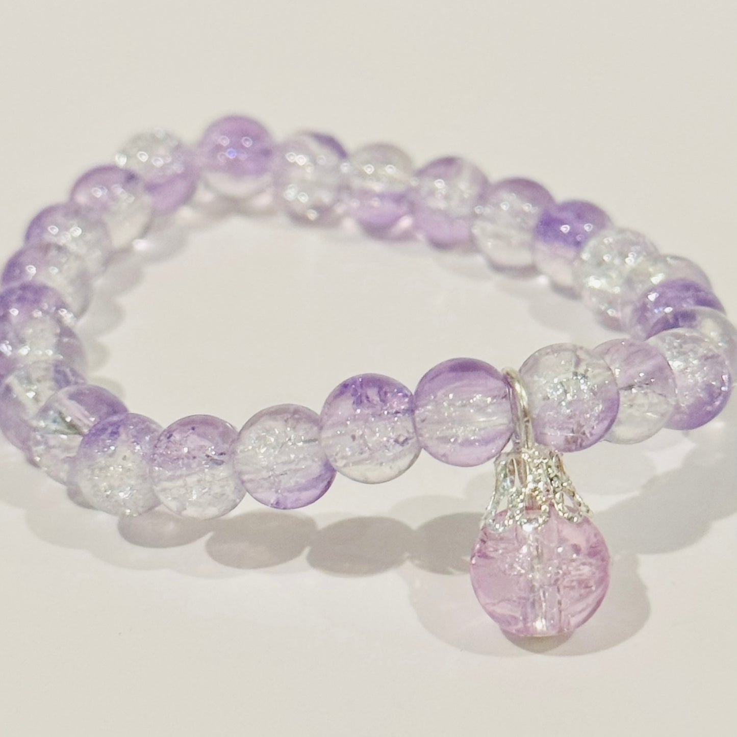 Crackled Glass Beaded Bracelet