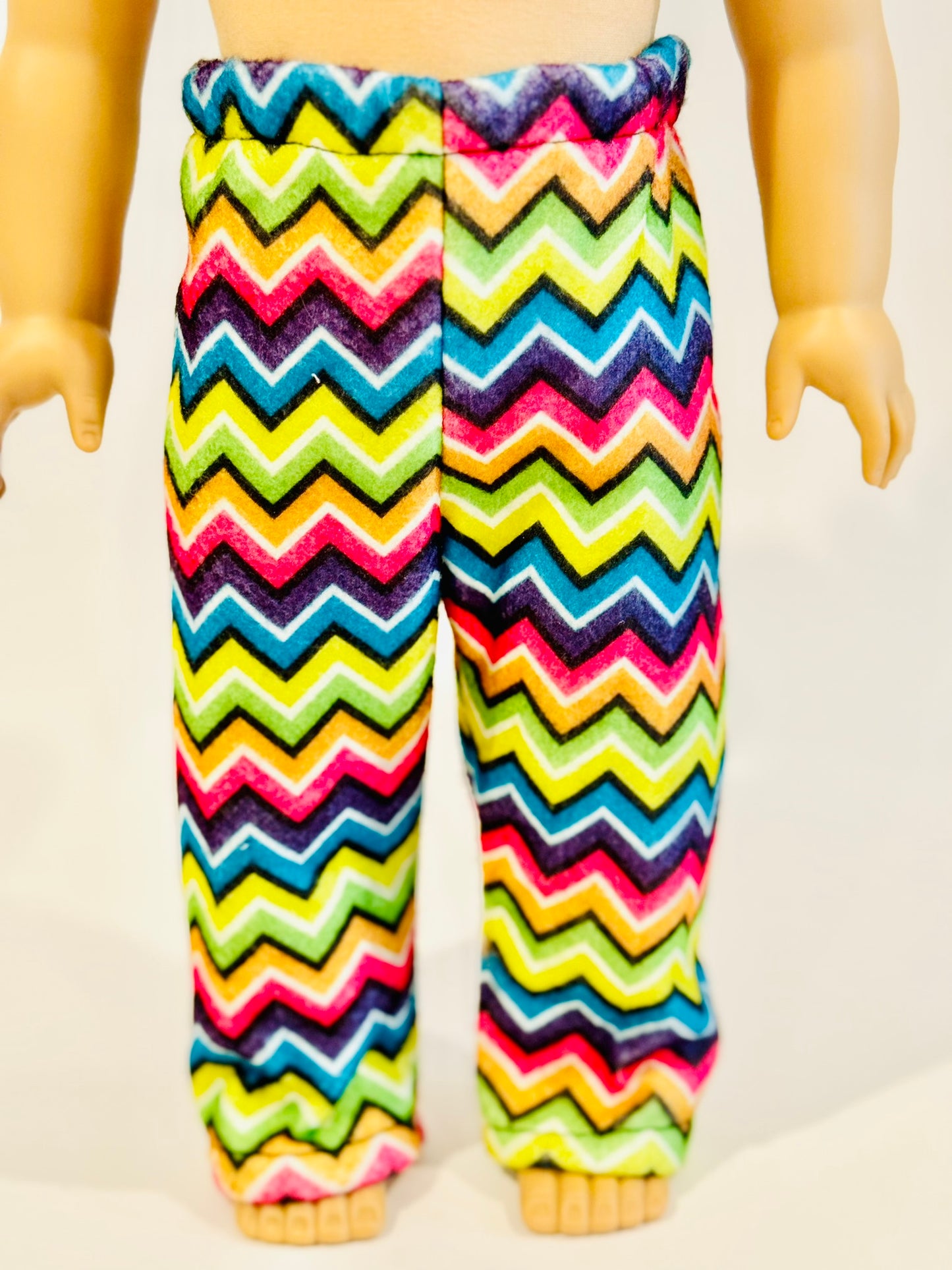Pants made by Kathleen Saviak: Neon Zigzag Wool