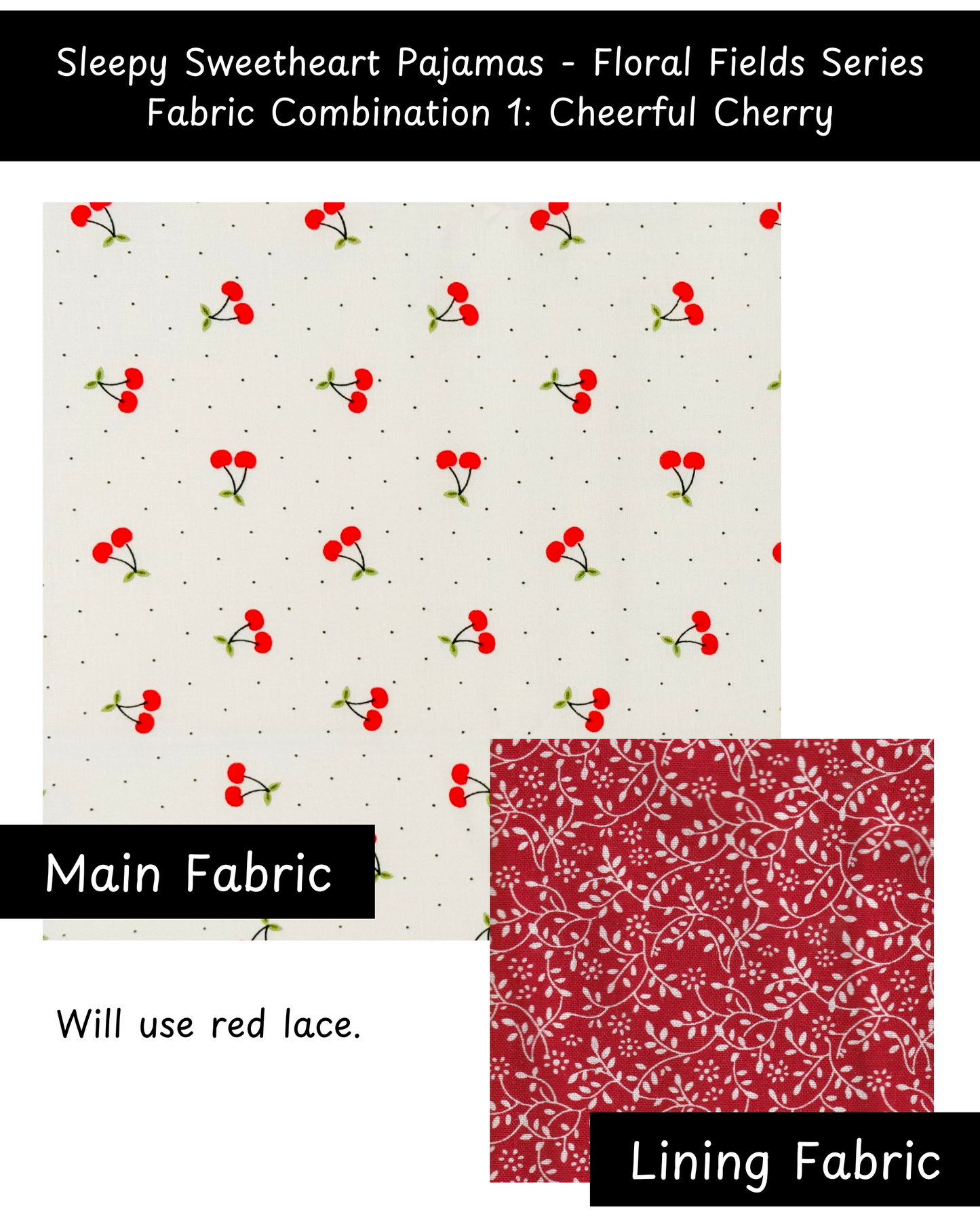 Sleepy Sweetheart Pajamas 3-Piece Set - Floral Fields Series (Made to Order)