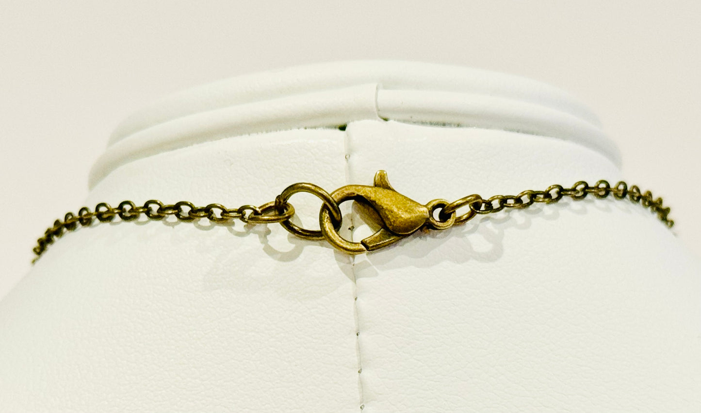 Bronze Swirl Heart Youth Charm Necklace