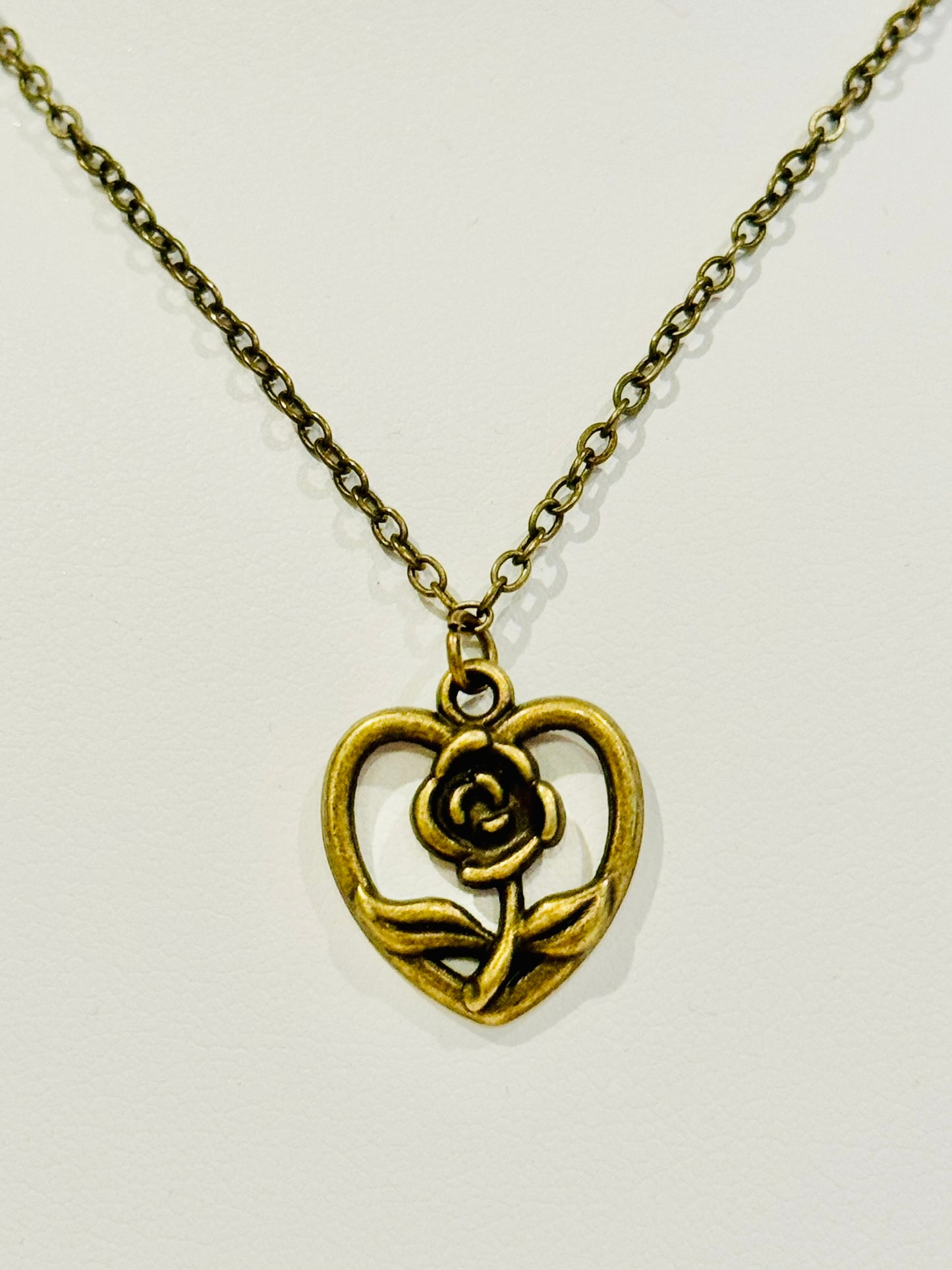 Bronze Rose Youth Charm Necklace