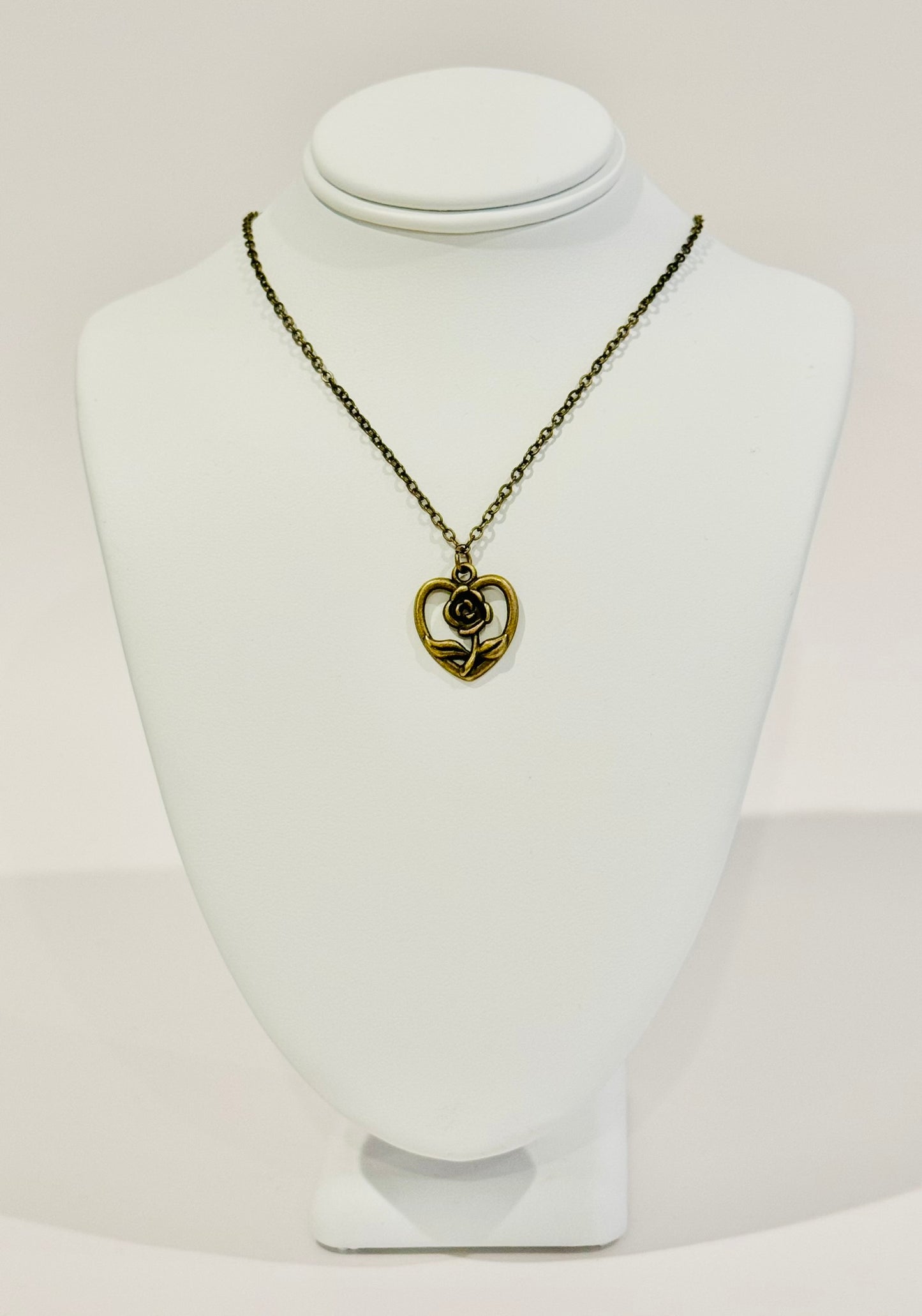 Bronze Rose Youth Charm Necklace