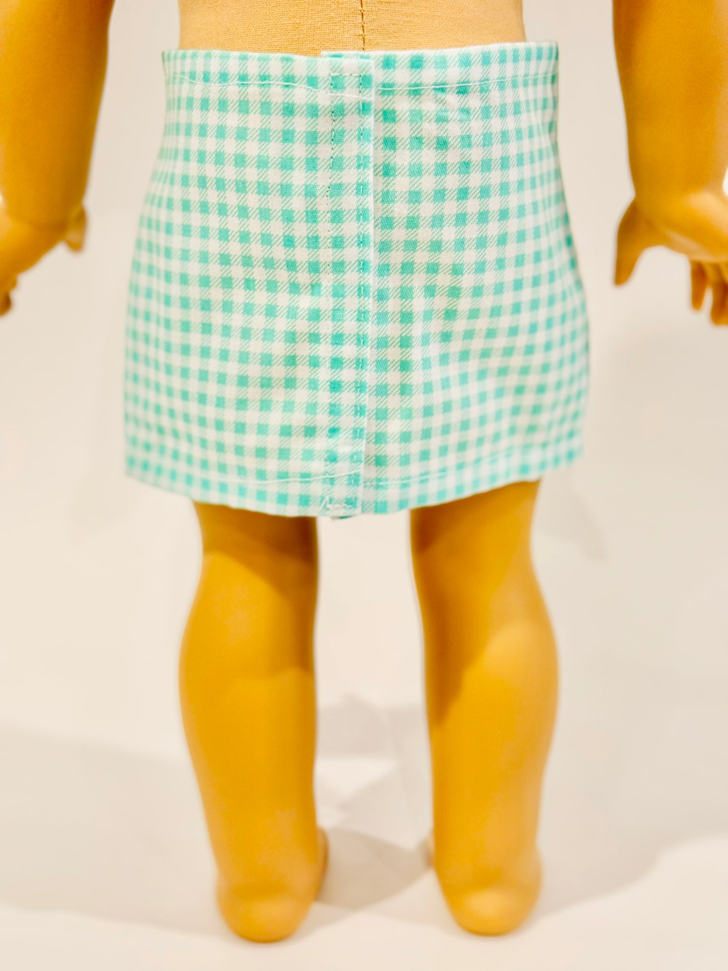 The "Milky Mini" Skirt - Teal Gingham