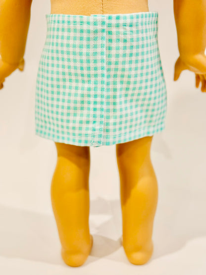 The "Milky Mini" Skirt - Teal Gingham