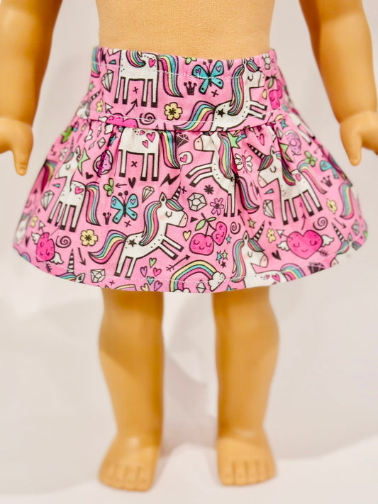 The Milky Wavy Skirt - Pink Unicorns