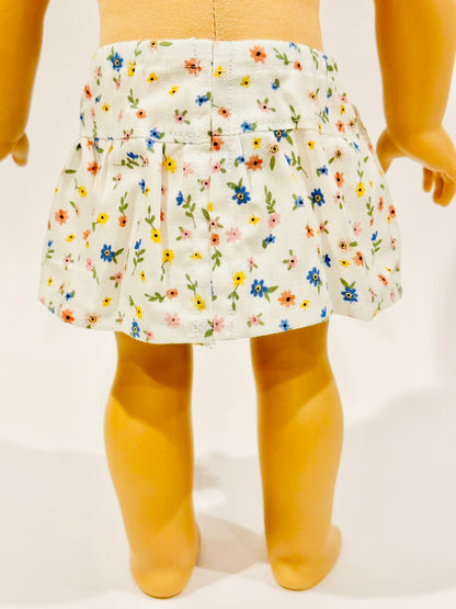 The Milky Wavy Skirt - Pastel Flowers