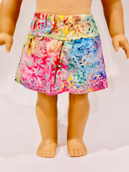 The Milky Wavy Skirt - Rainbow Leaves