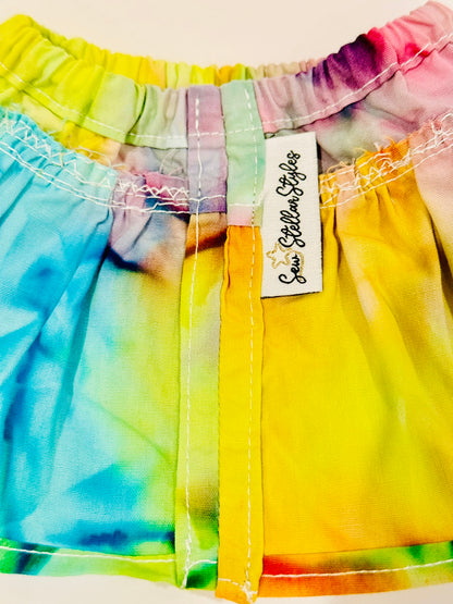 The Milky Wavy Skirt - Rainbow Tie-Dye