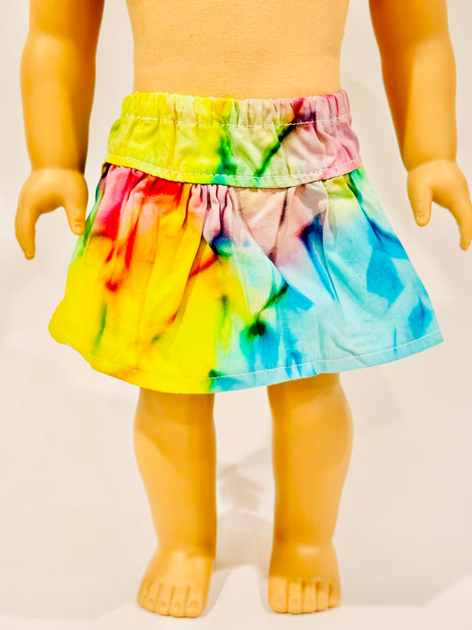 The Milky Wavy Skirt - Rainbow Tie-Dye