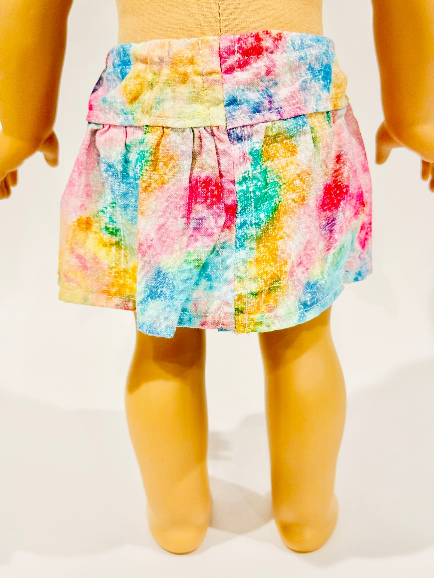 The Milky Wavy Skirt - Rainbow Watercolor