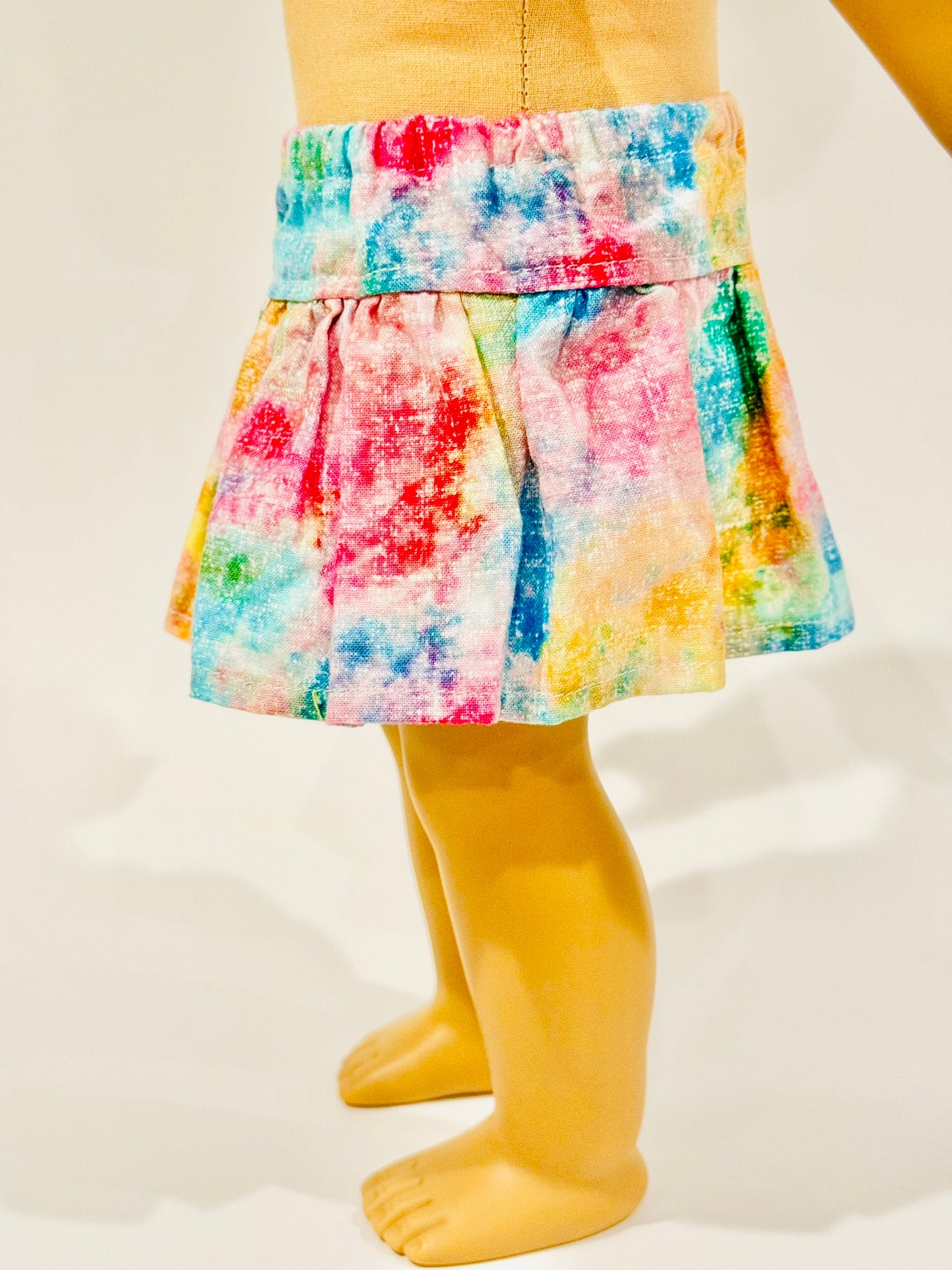 The Milky Wavy Skirt - Rainbow Watercolor