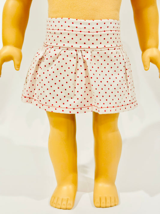 The Milky Wavy Skirt - Red Polkadots | CLEARANCE
