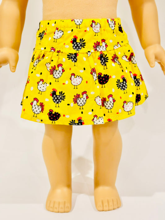 The Milky Wavy Skirt - Yellow Chickens