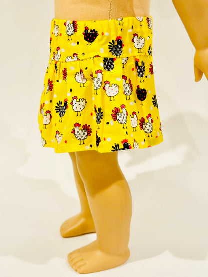The Milky Wavy Skirt - Yellow Chickens