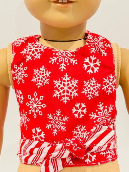The Gemini Top - Peppermint Flurry Holiday