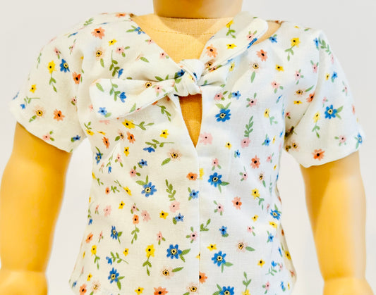 The Trixie Top - Pastel Flowers