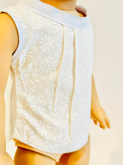 The Aloha Top - White Floral