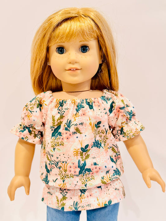 The Europa Top: Coral Floral
