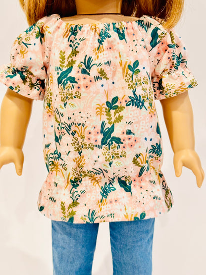 The Europa Top: Coral Floral