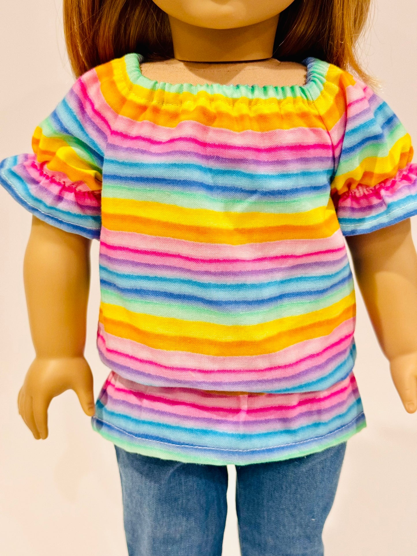 The Europa Top: Rainbow Stripes
