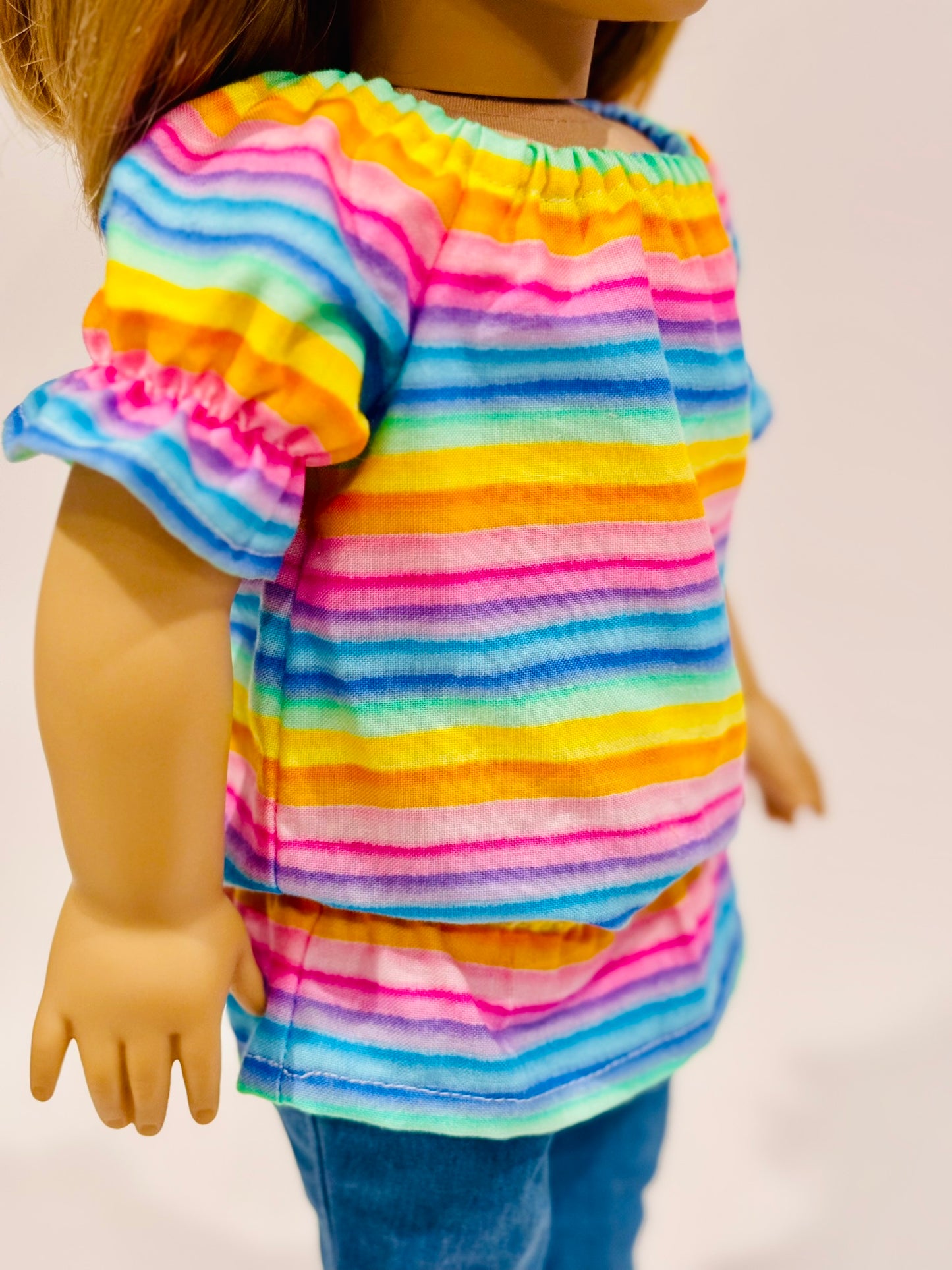 The Europa Top: Rainbow Stripes