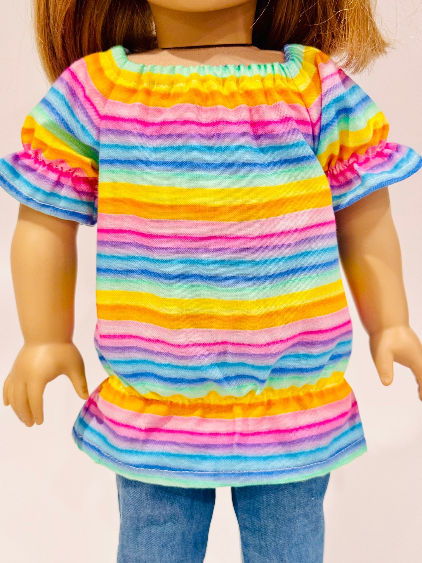 The Europa Top: Rainbow Stripes
