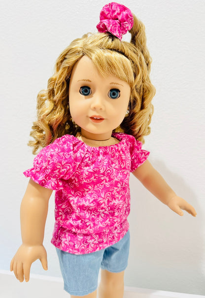 The Europa Top: Fuchsia Frill