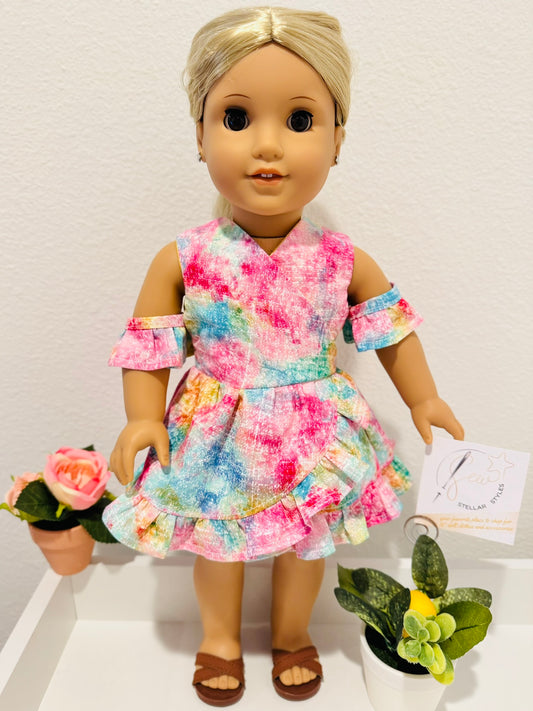 The Chrysomeda Dress - Rainbow Watercolor