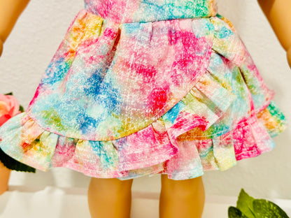 The Chrysomeda Dress - Rainbow Watercolor
