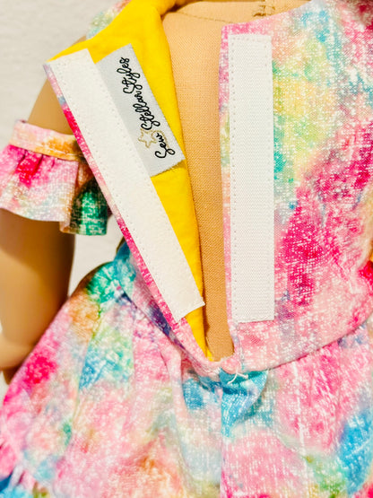 The Chrysomeda Dress - Rainbow Watercolor