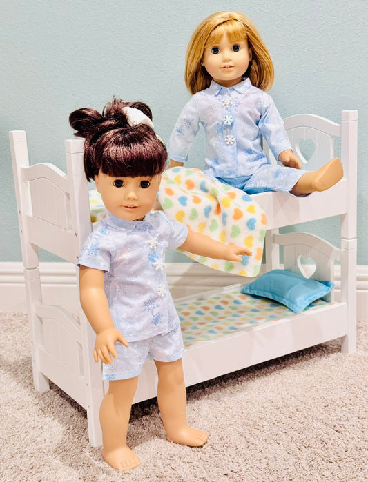 Heartwarming Pajamas - Blue and white snowflake