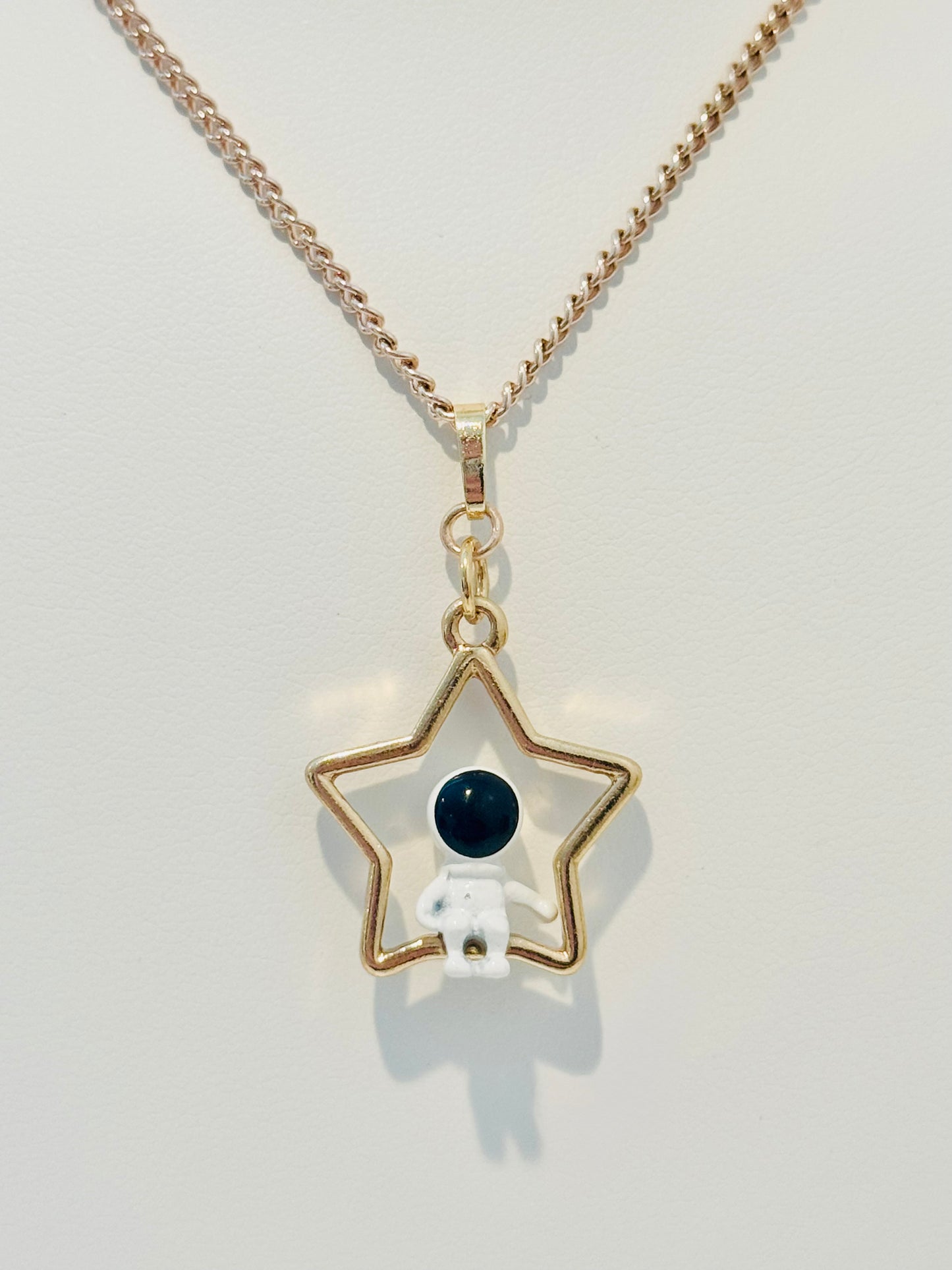 Golden Astronaut Necklace—Sew Stellar™ Premium Youth Jewelry
