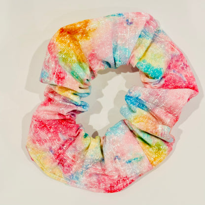 Giant Scrunchie - Rainbow Watercolor