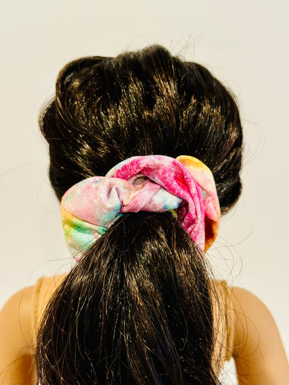 Giant Scrunchie - Rainbow Watercolor