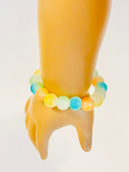 Fruit-Inspired Glass Bead Bracelet for Dolls
