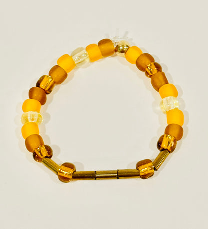 Golden Gem Tones Beaded Bracelet for Dolls