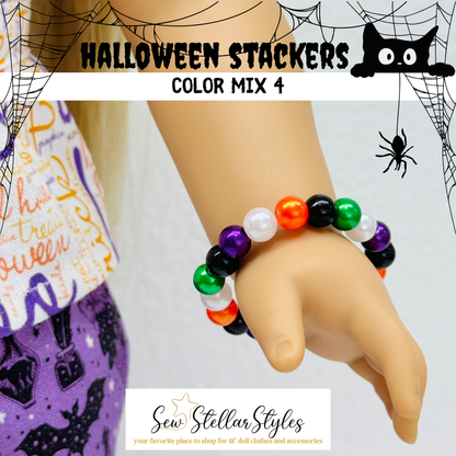 Halloween Stackers - Beaded Bracelets for Dolls