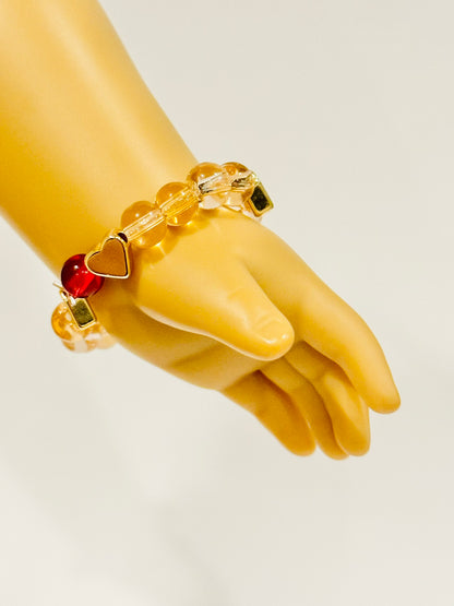 Beaded Bracelet for Dolls - Valentine's Day Version 3