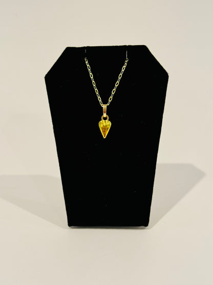 Doll Charm Necklace - Gold Tiny Heart