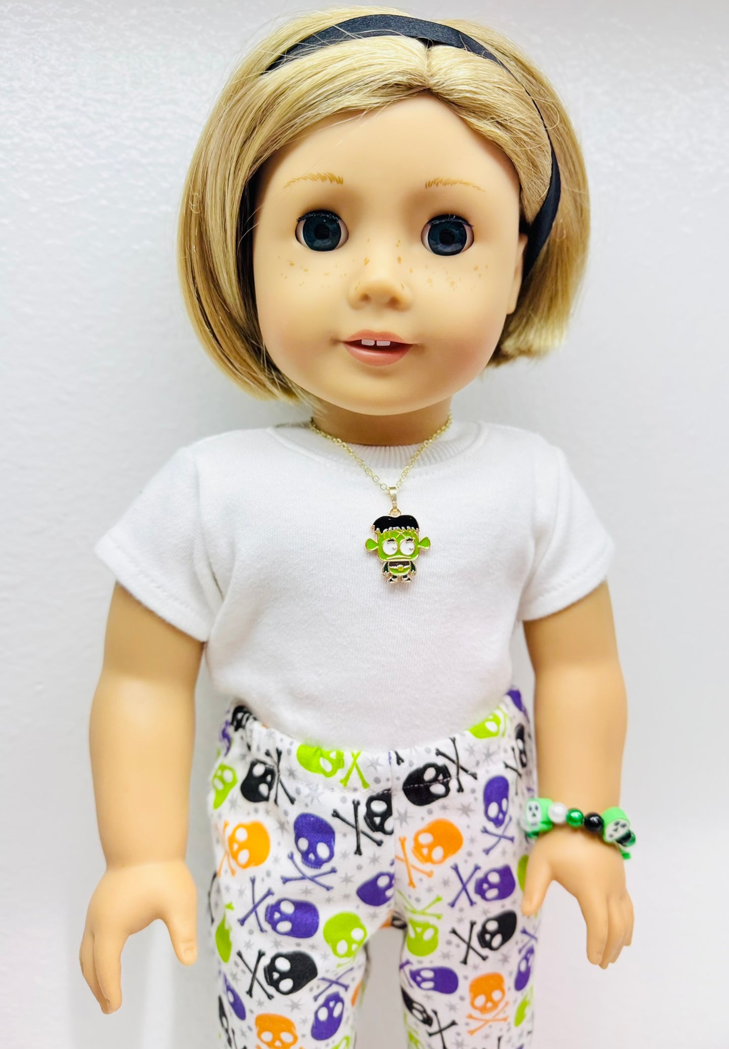 🧟 Freaky Frankie Halloween Necklace for Dolls