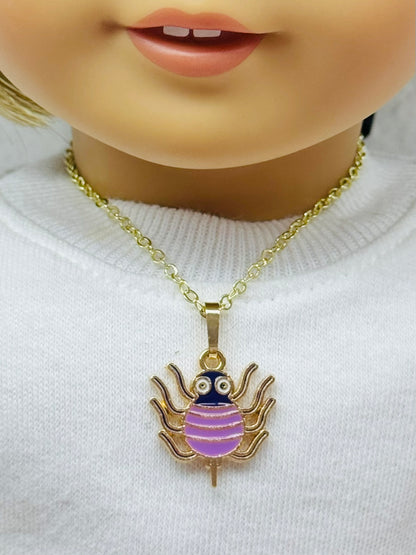 🕷️ Itsy Bitsy Glam Halloween Necklace for Dolls