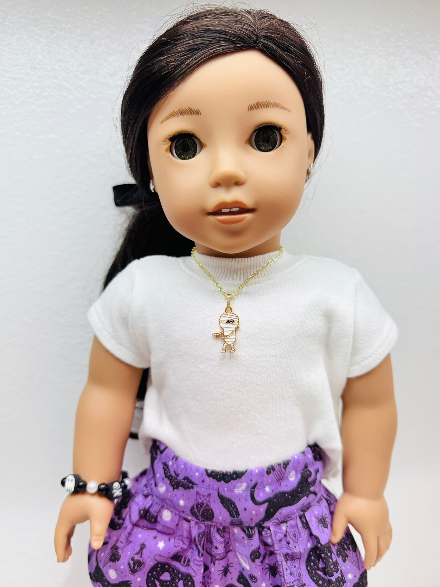 🪤🧻 Mummy Macarena Halloween Necklace for Dolls