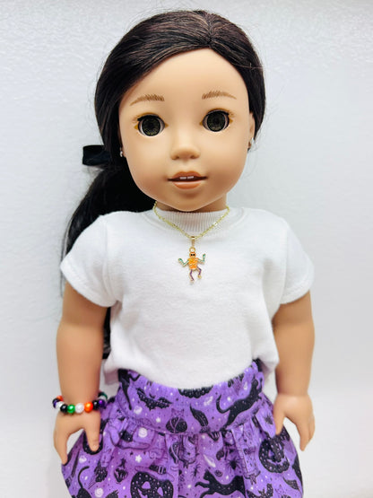 💀 Spooky Bones Halloween Necklace for Dolls