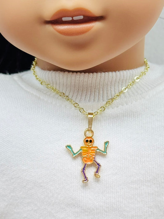 💀 Spooky Bones Halloween Necklace for Dolls