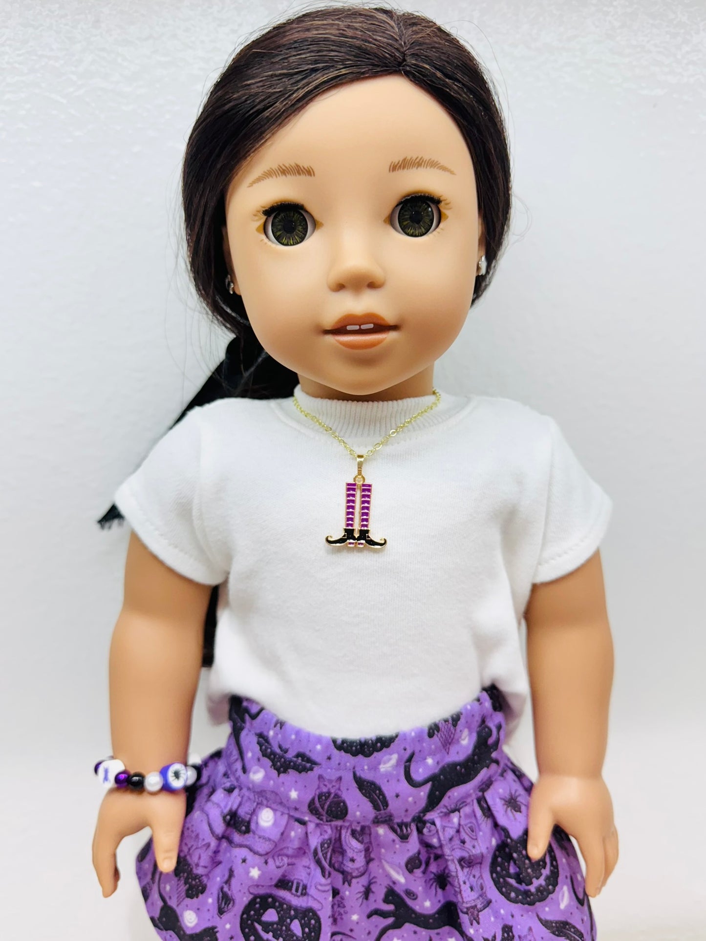 🧦 Strut Your Stripes Halloween Necklace for Dolls