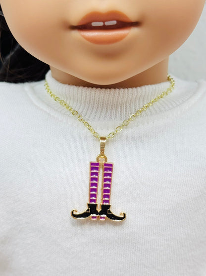 🧦 Strut Your Stripes Halloween Necklace for Dolls